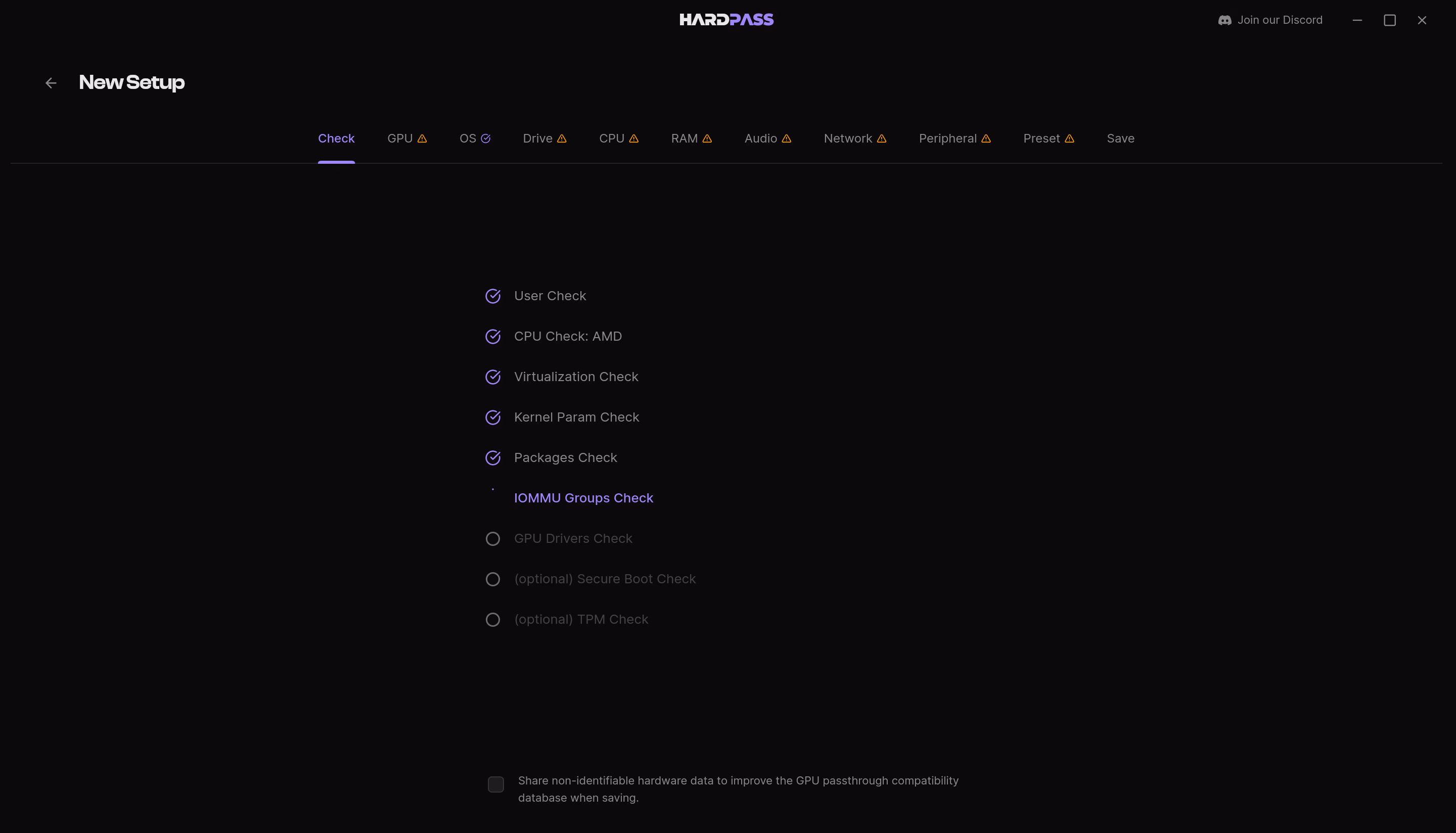 Built-in compatibility checker that scans your hardware and detects configuration issues before your first launch.